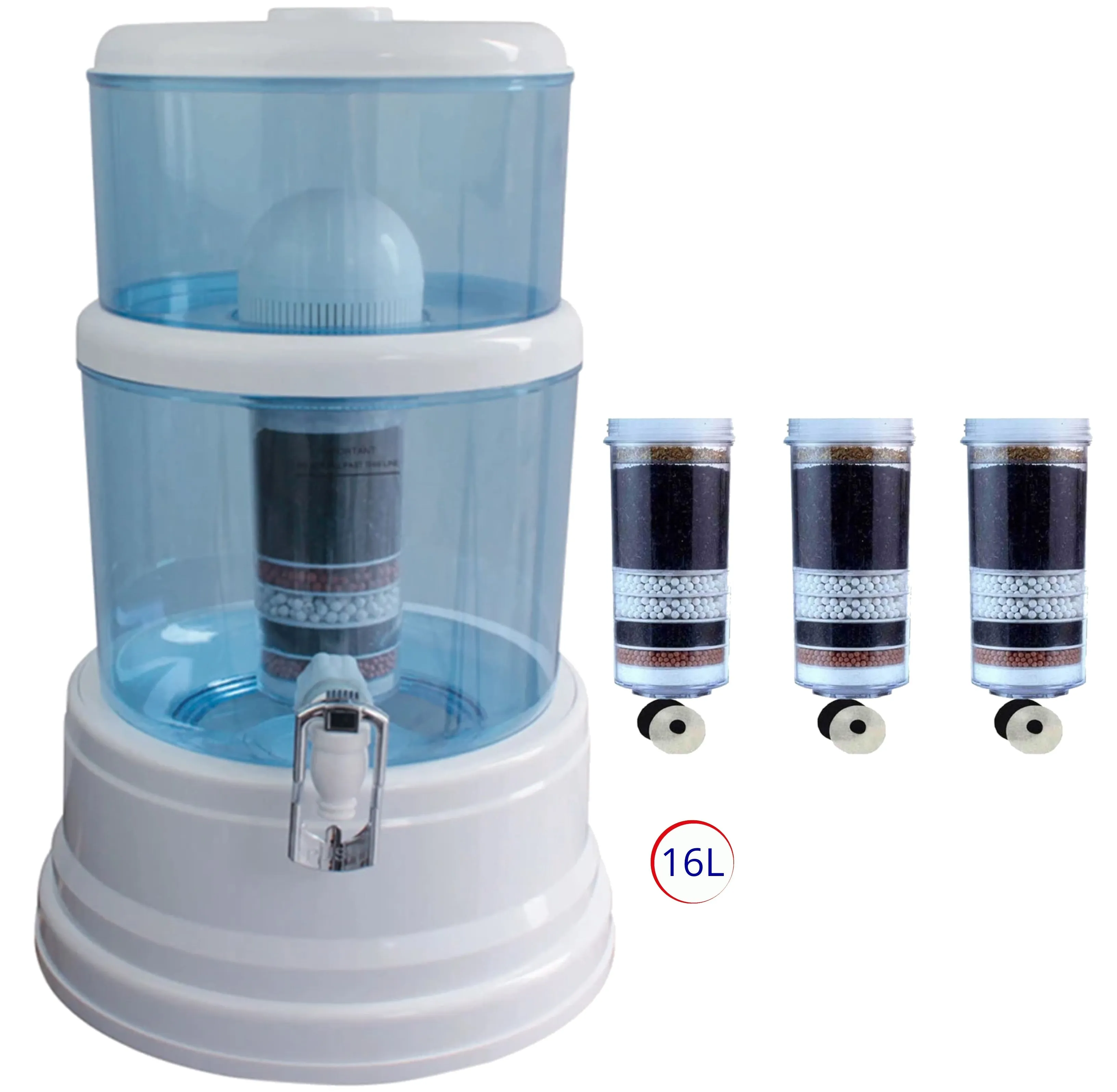16L Benchtop Water Filter | Includes 3 Fluoride Reduction Filters