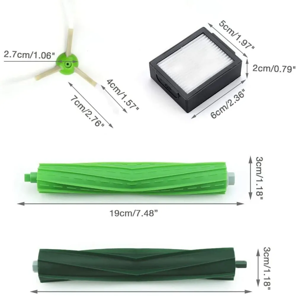 19-Piece Filter Brush Parts for iRobot Roomba Vacuum Series