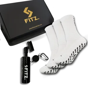 3 Pack Grip Socks Gift Box FREE Boot Brush