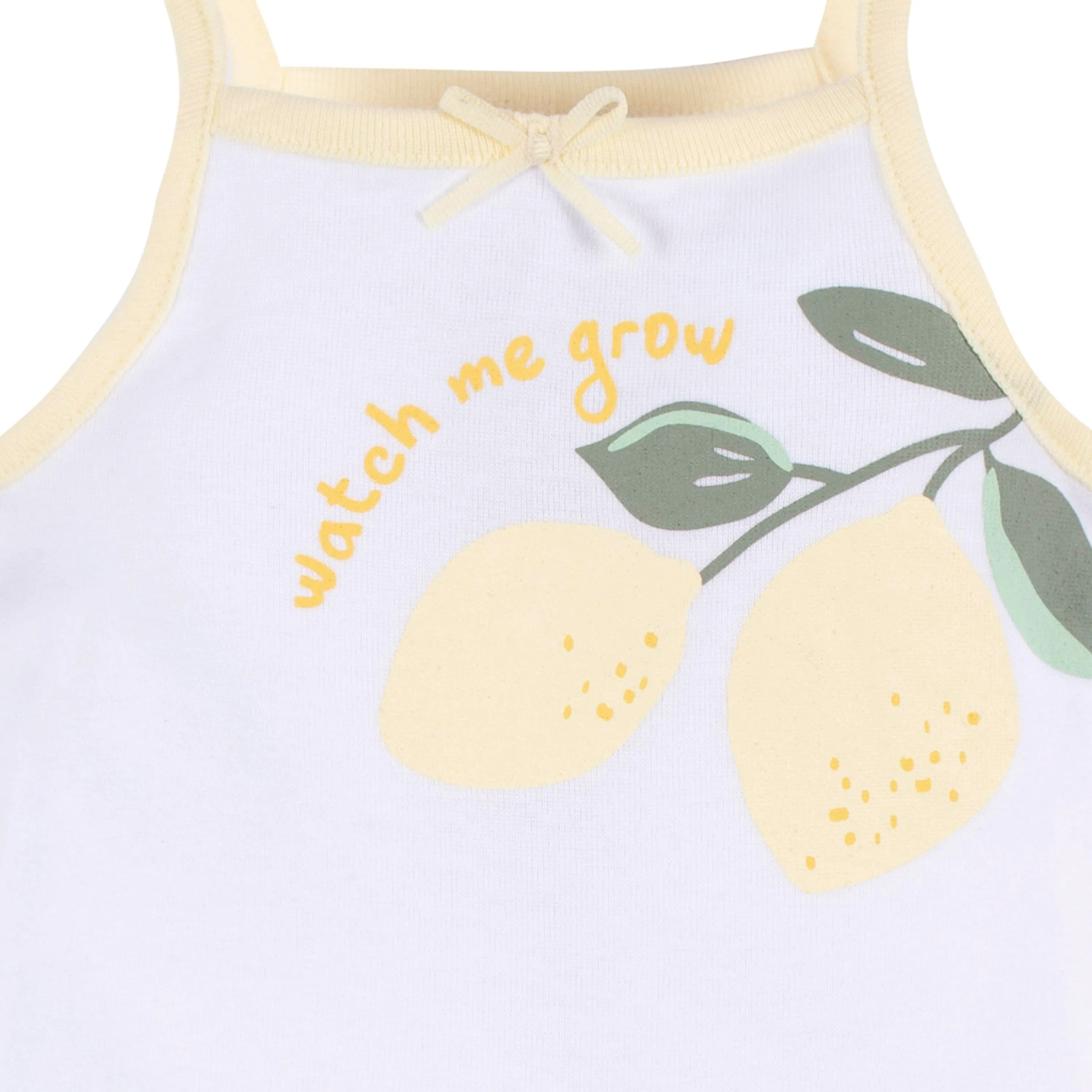 4-Pack Baby Girls Little Lemon Sleeveless Onesies® Bodysuits