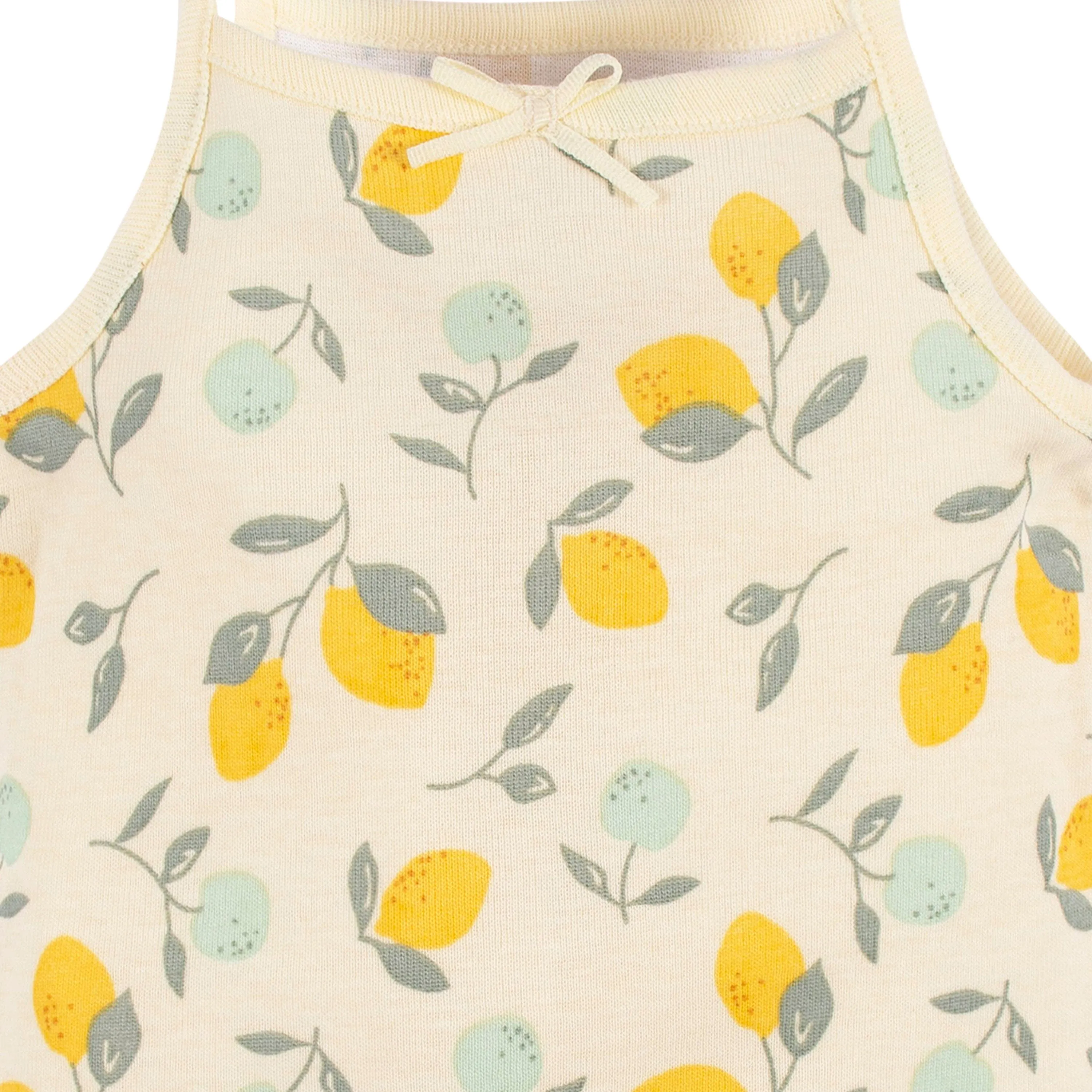 4-Pack Baby Girls Little Lemon Sleeveless Onesies® Bodysuits