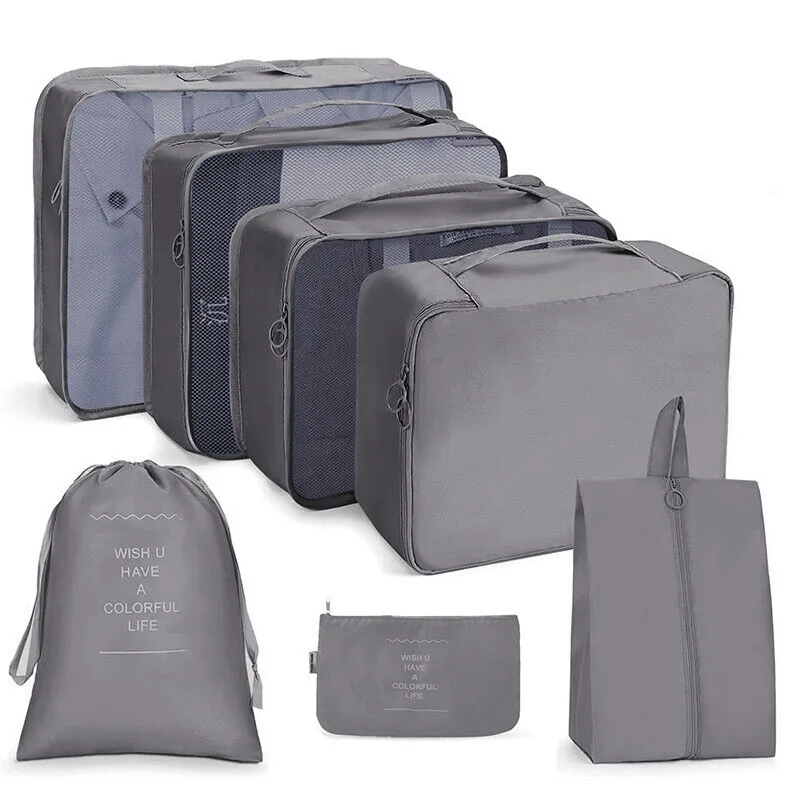 7Pcs Travel Luggage Organizer Packing Cubes