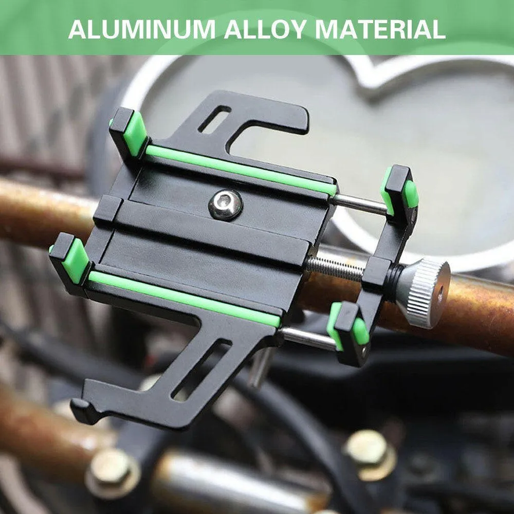 Bicycle Phone Holder Aluminum Alloy Phone Mount Adjustable Mobile Phone Support