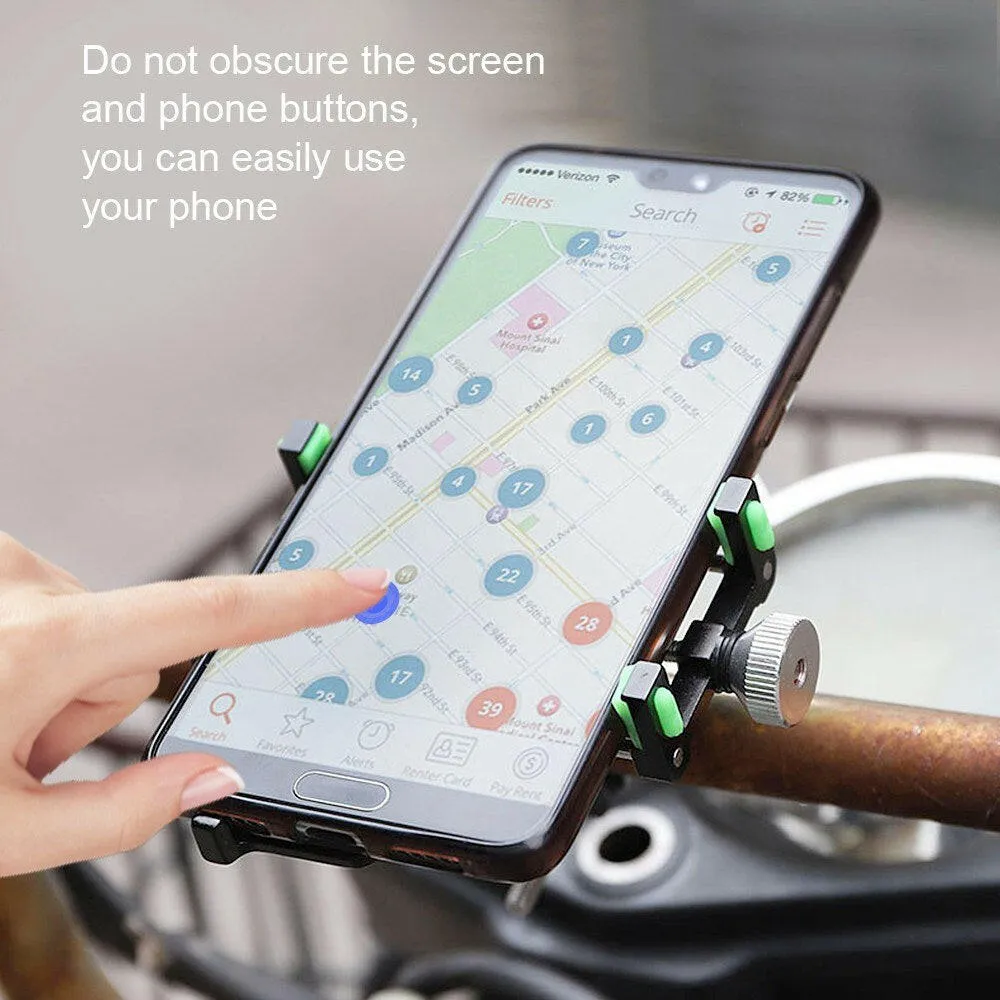 Bicycle Phone Holder Aluminum Alloy Phone Mount Adjustable Mobile Phone Support