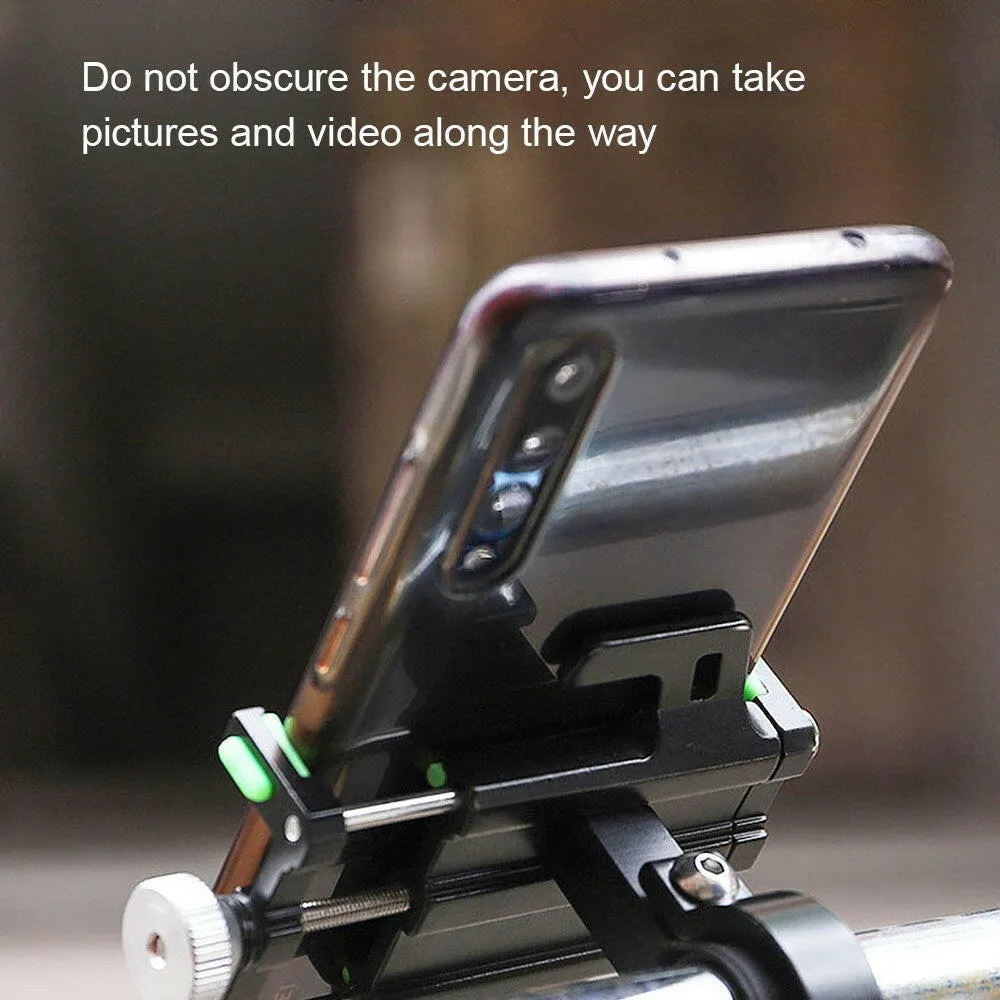 Bicycle Phone Holder Aluminum Alloy Phone Mount Adjustable Mobile Phone Support