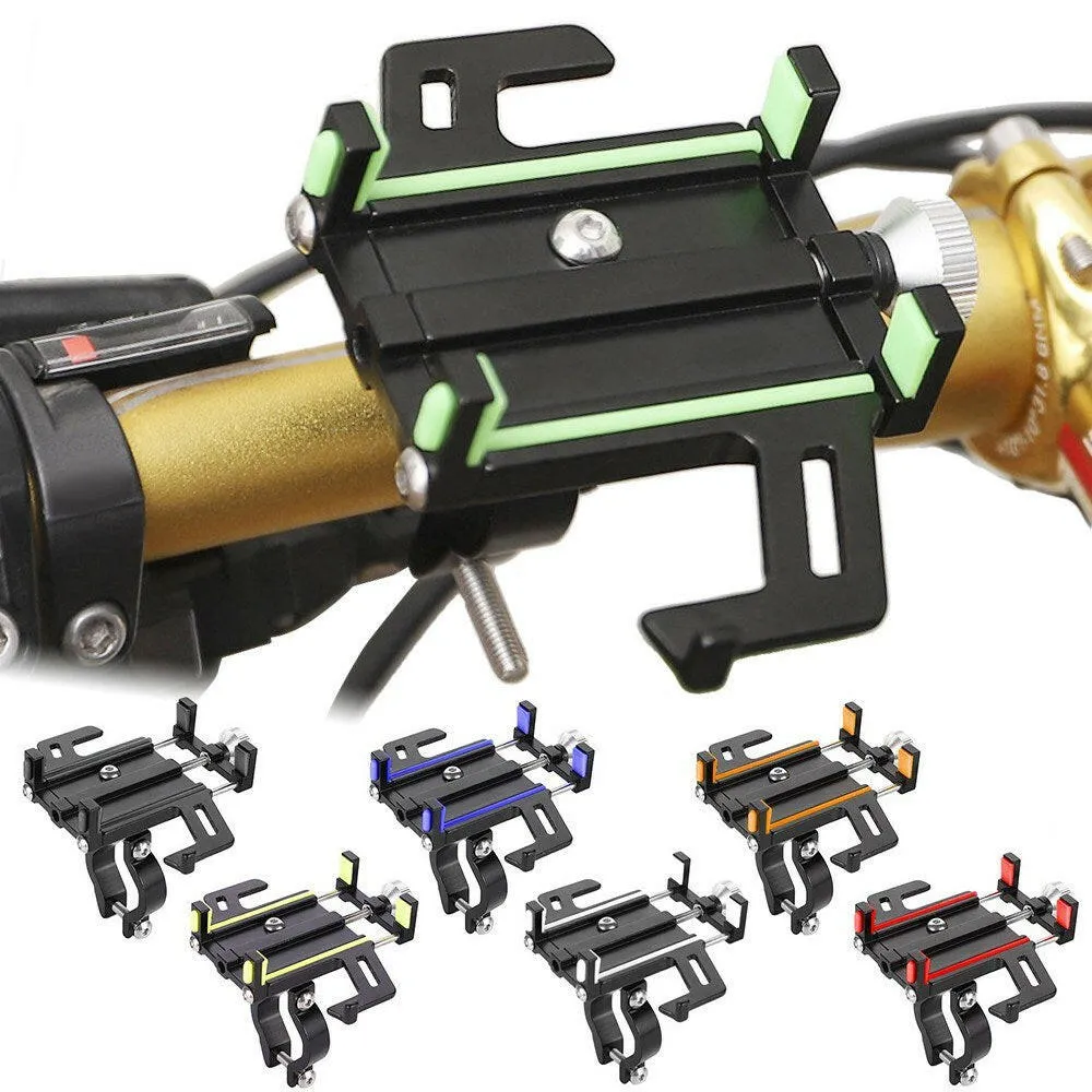 Bicycle Phone Holder Aluminum Alloy Phone Mount Adjustable Mobile Phone Support