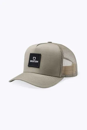 Brixton ALPHA BLOCK NETPLUS MP TRUCKER HAT - CINDER GREY