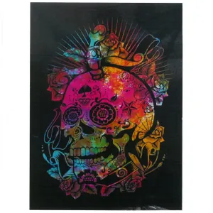 Cotton Wall Art - Day of the Dead Skull | Vibrant & High-Quality Tapestry