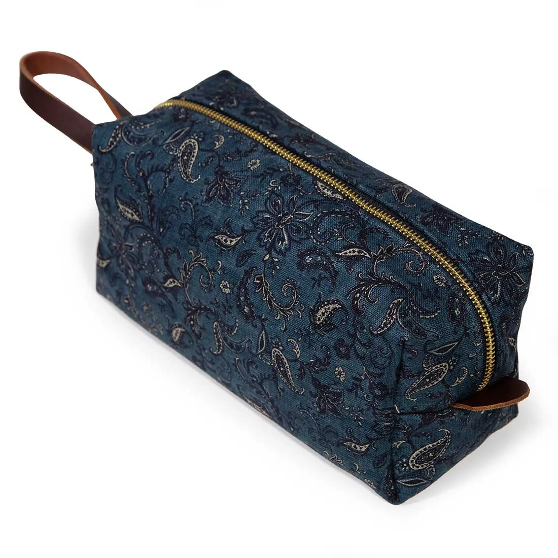 Dark Indigo Paisley Travel Kit