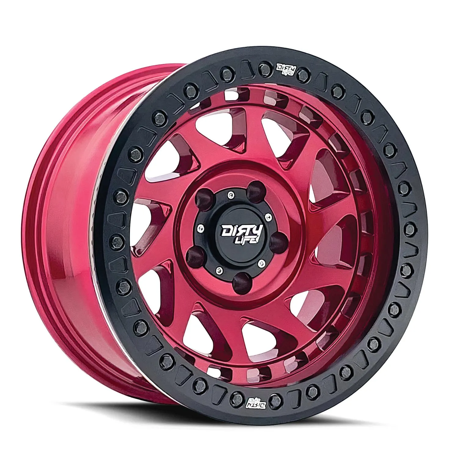 Dirty Life Wheels 9313 Enigma Race Series Crimson Candy Red Wheels 9313-7936R38