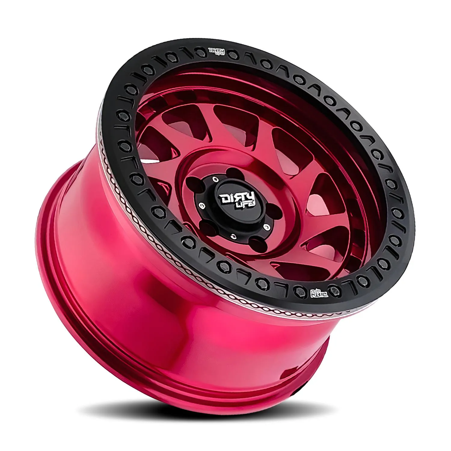 Dirty Life Wheels 9313 Enigma Race Series Crimson Candy Red Wheels 9313-7936R38