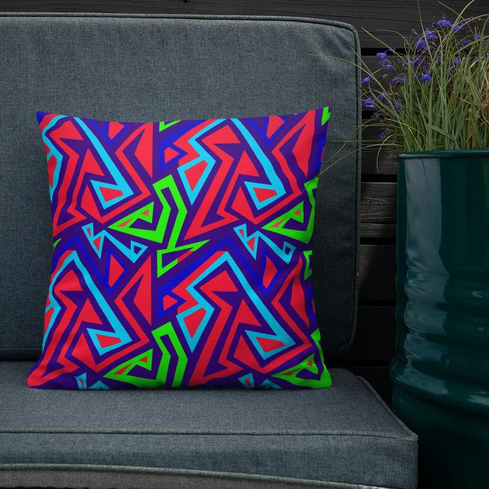 Electric Geometric Premium Pillow