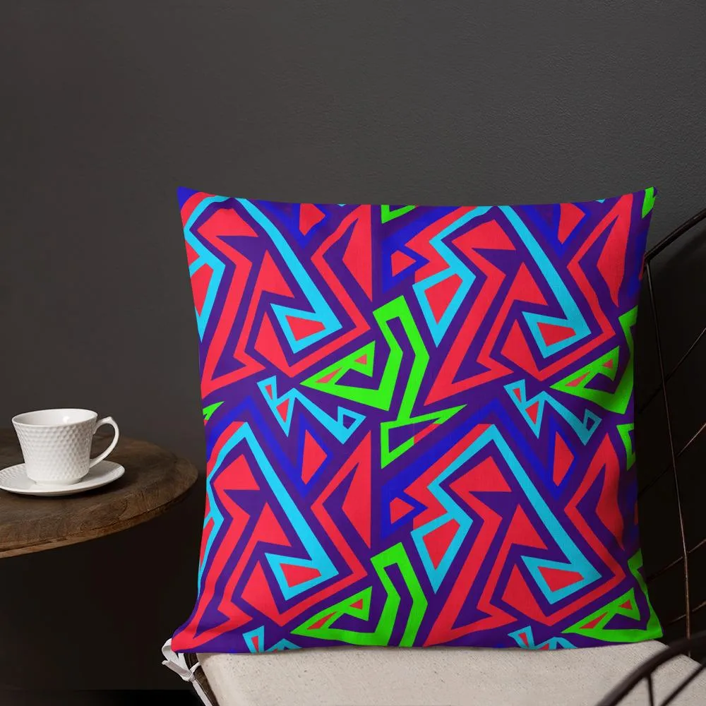 Electric Geometric Premium Pillow