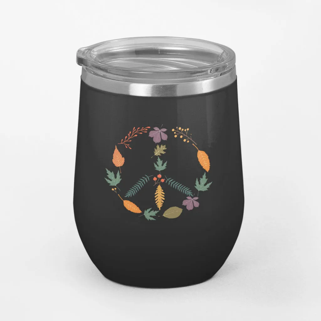Fall Peace Sign- Wine Tumbler