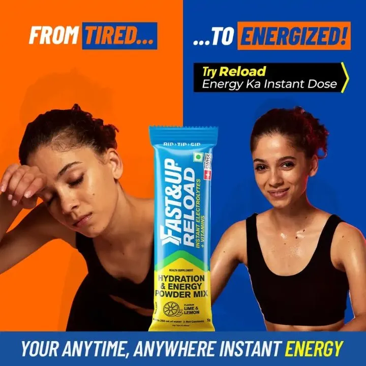 Fast&Up Reload Hydration & Energy Powder Mix (15 Sachets)
