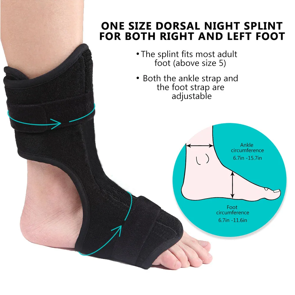 Foot Pain Relief - Adjustable Foot Orthotic Brace Support