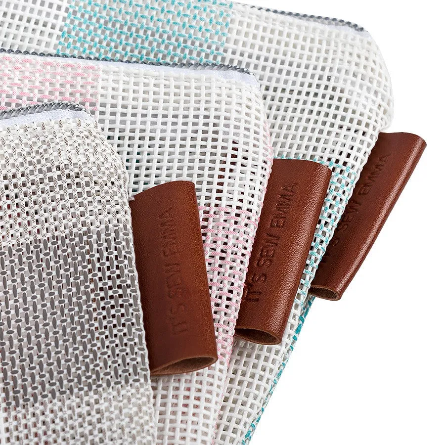 Gingham Mesh Project Bag Set 3pc