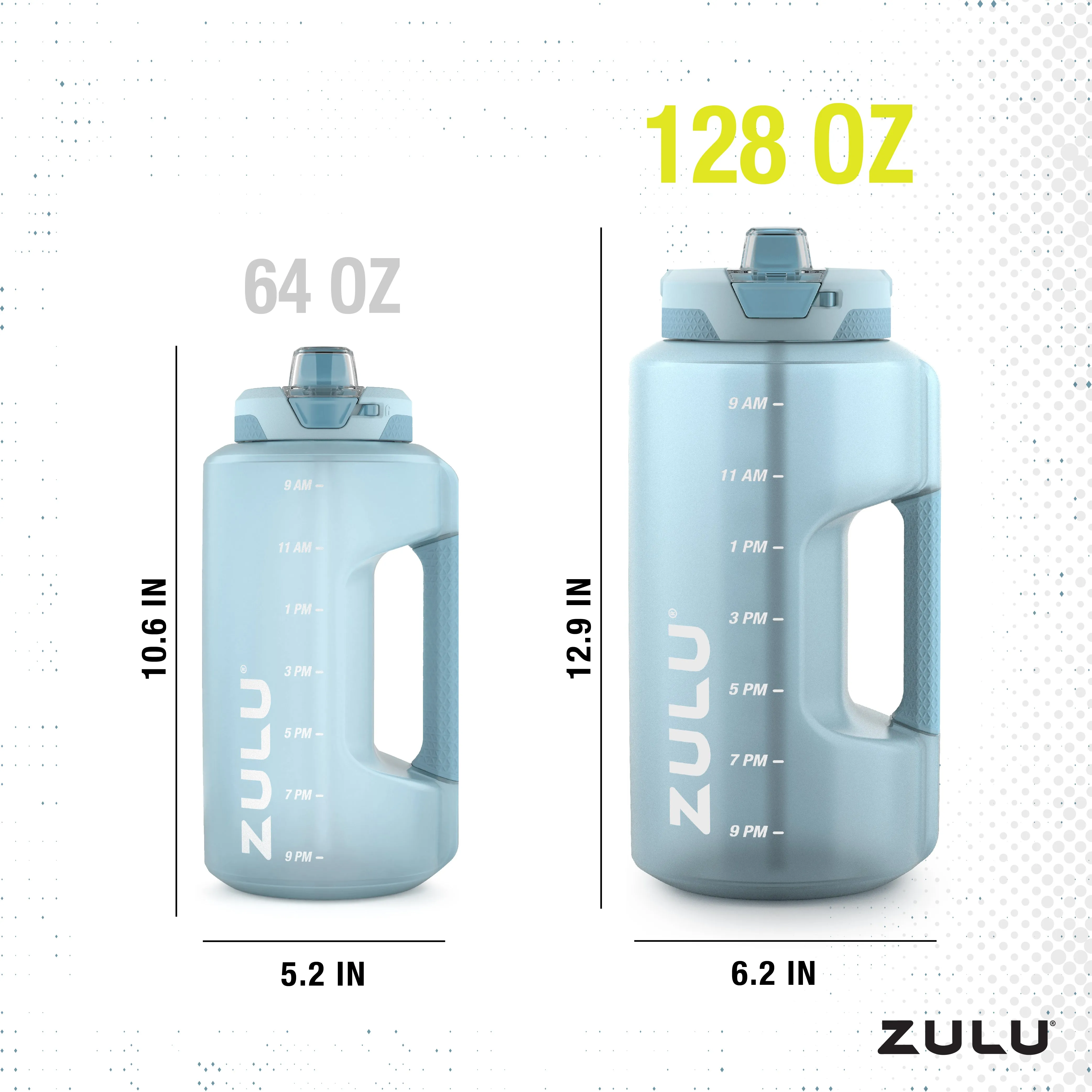 Goals Gallon 128oz Water Bottle With Straw