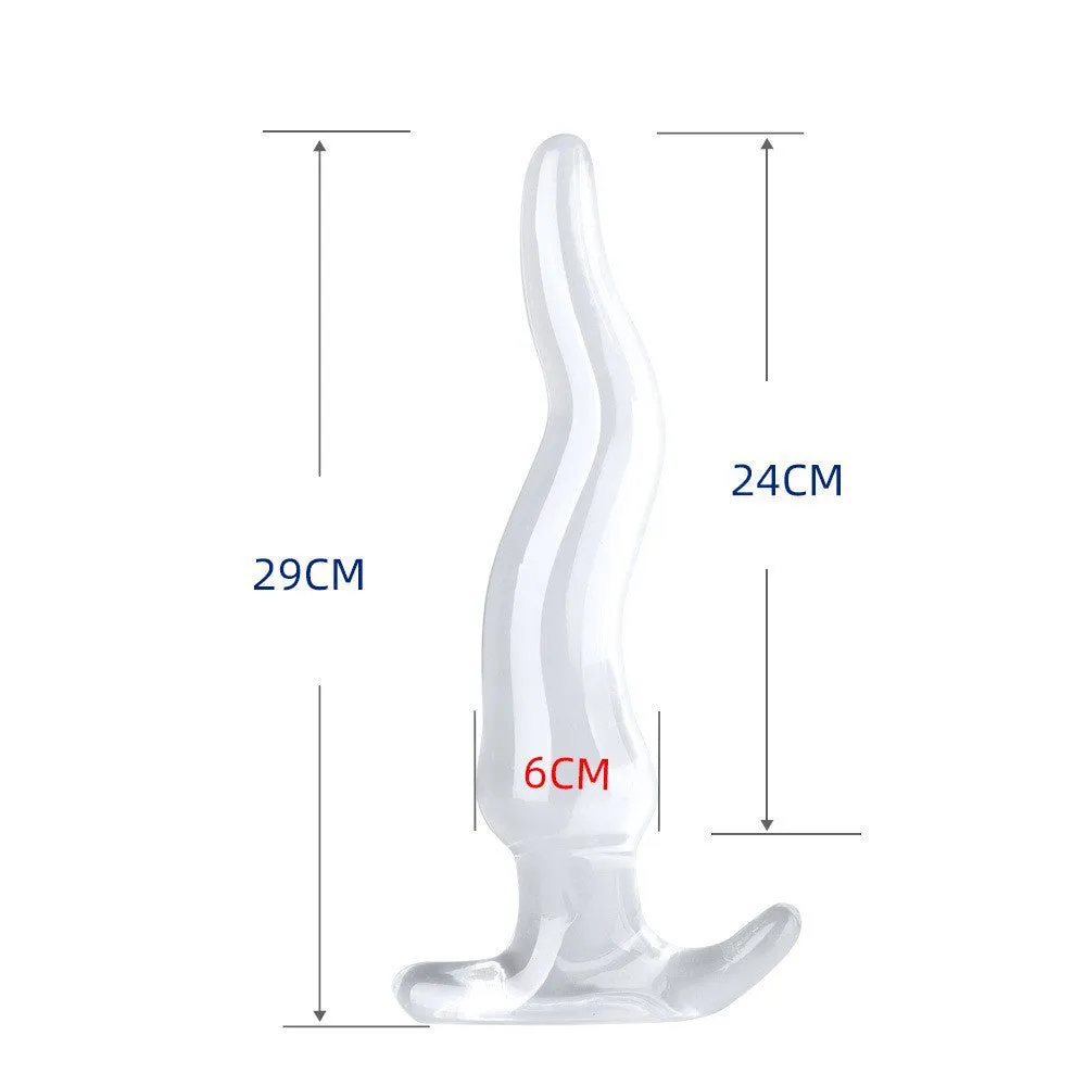 Jelly Anal Dildo Butt Plug - Crystal Soft Anal Dilator Vaginal Prostate Massager