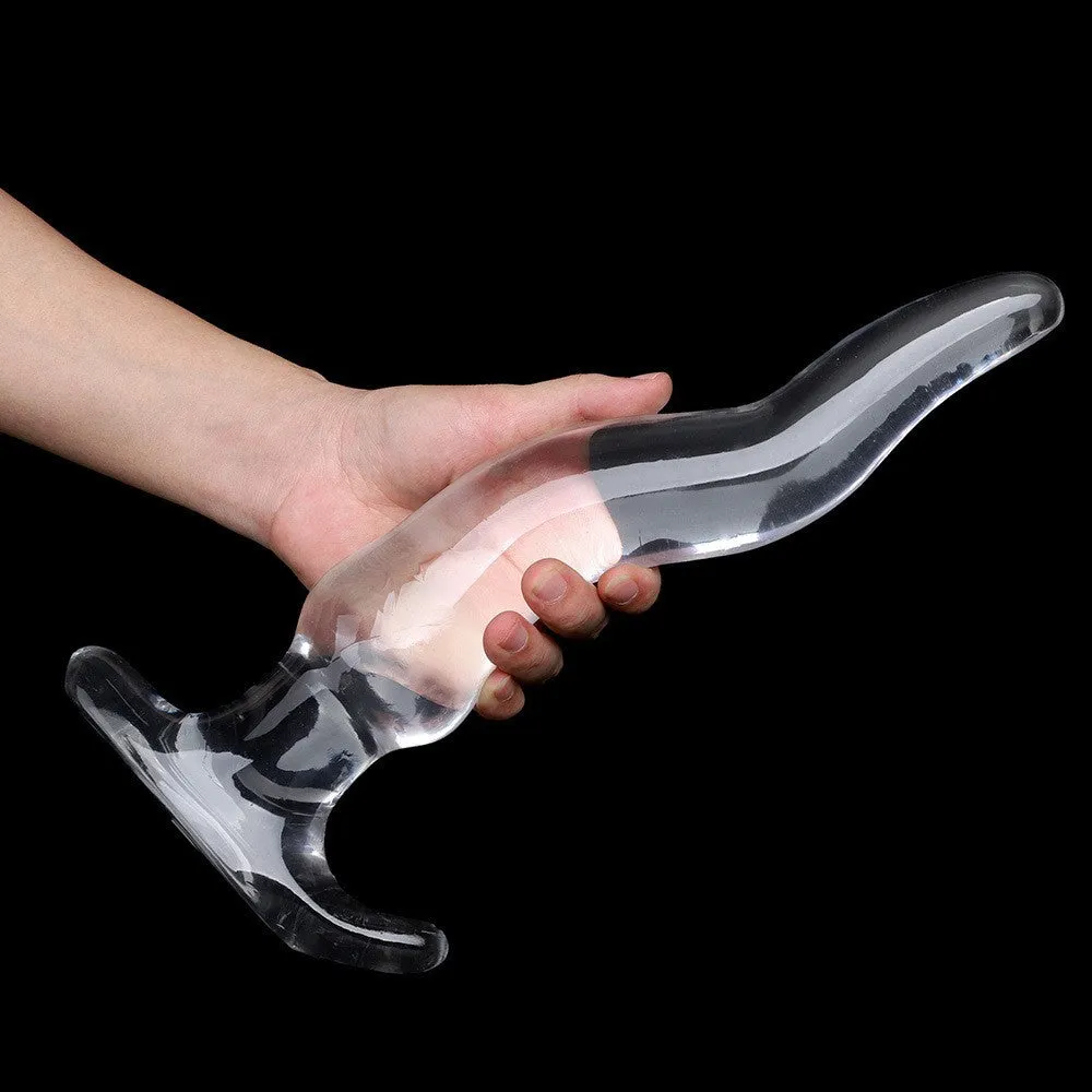 Jelly Anal Dildo Butt Plug - Crystal Soft Anal Dilator Vaginal Prostate Massager