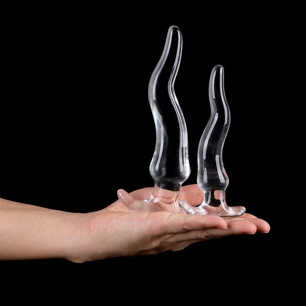 Jelly Anal Dildo Butt Plug - Crystal Soft Anal Dilator Vaginal Prostate Massager