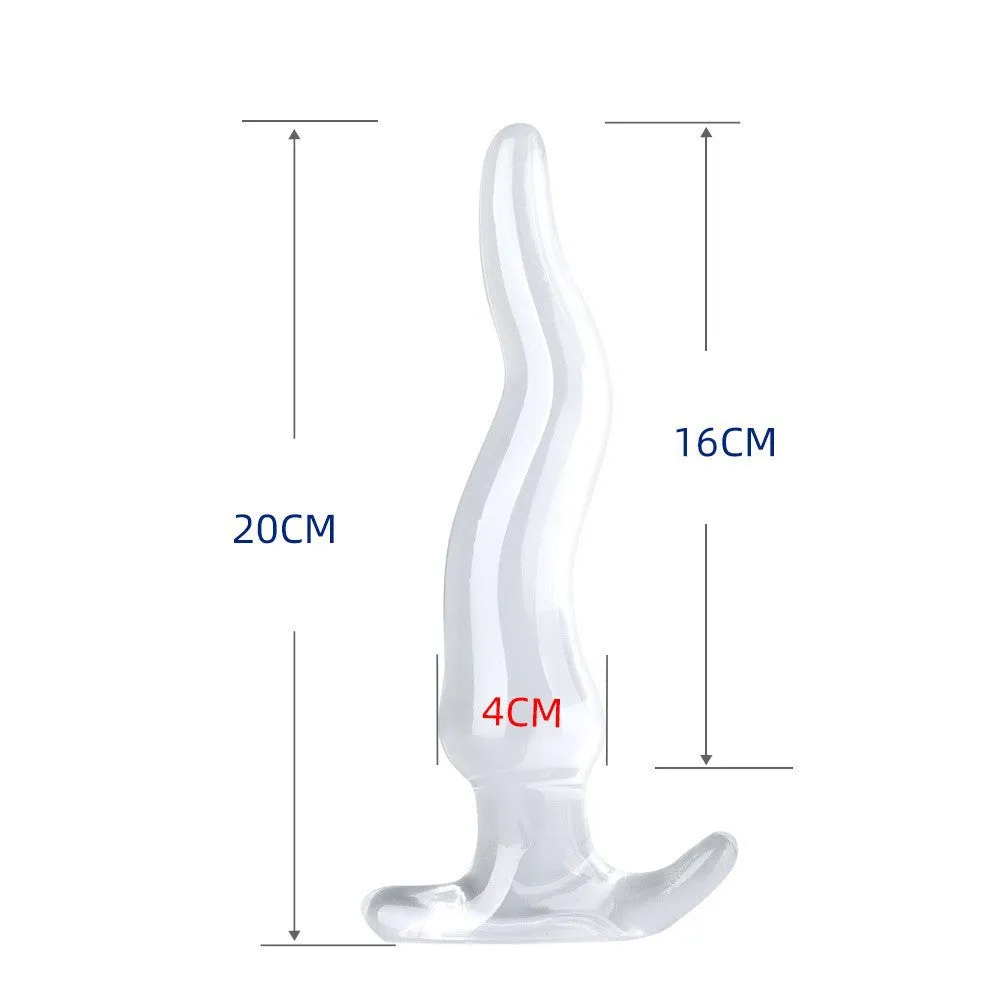 Jelly Anal Dildo Butt Plug - Crystal Soft Anal Dilator Vaginal Prostate Massager