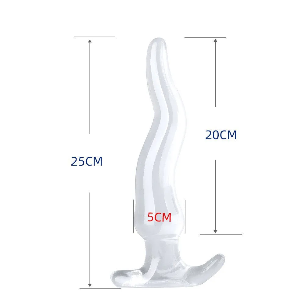 Jelly Anal Dildo Butt Plug - Crystal Soft Anal Dilator Vaginal Prostate Massager