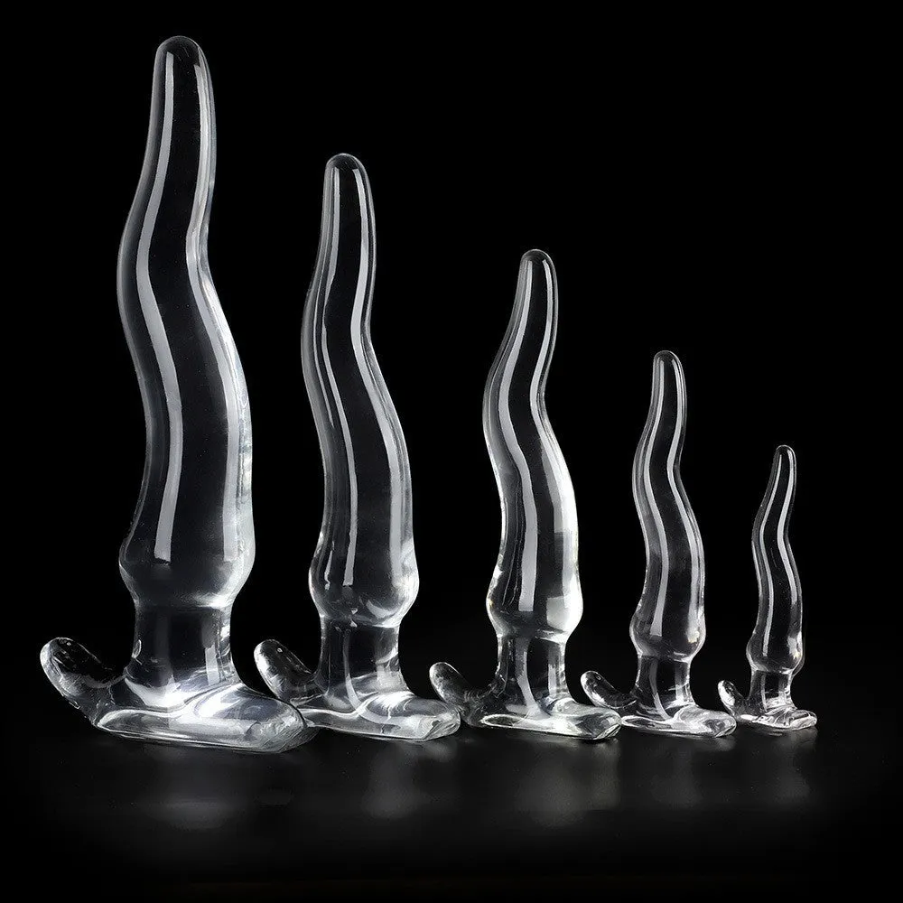 Jelly Anal Dildo Butt Plug - Crystal Soft Anal Dilator Vaginal Prostate Massager