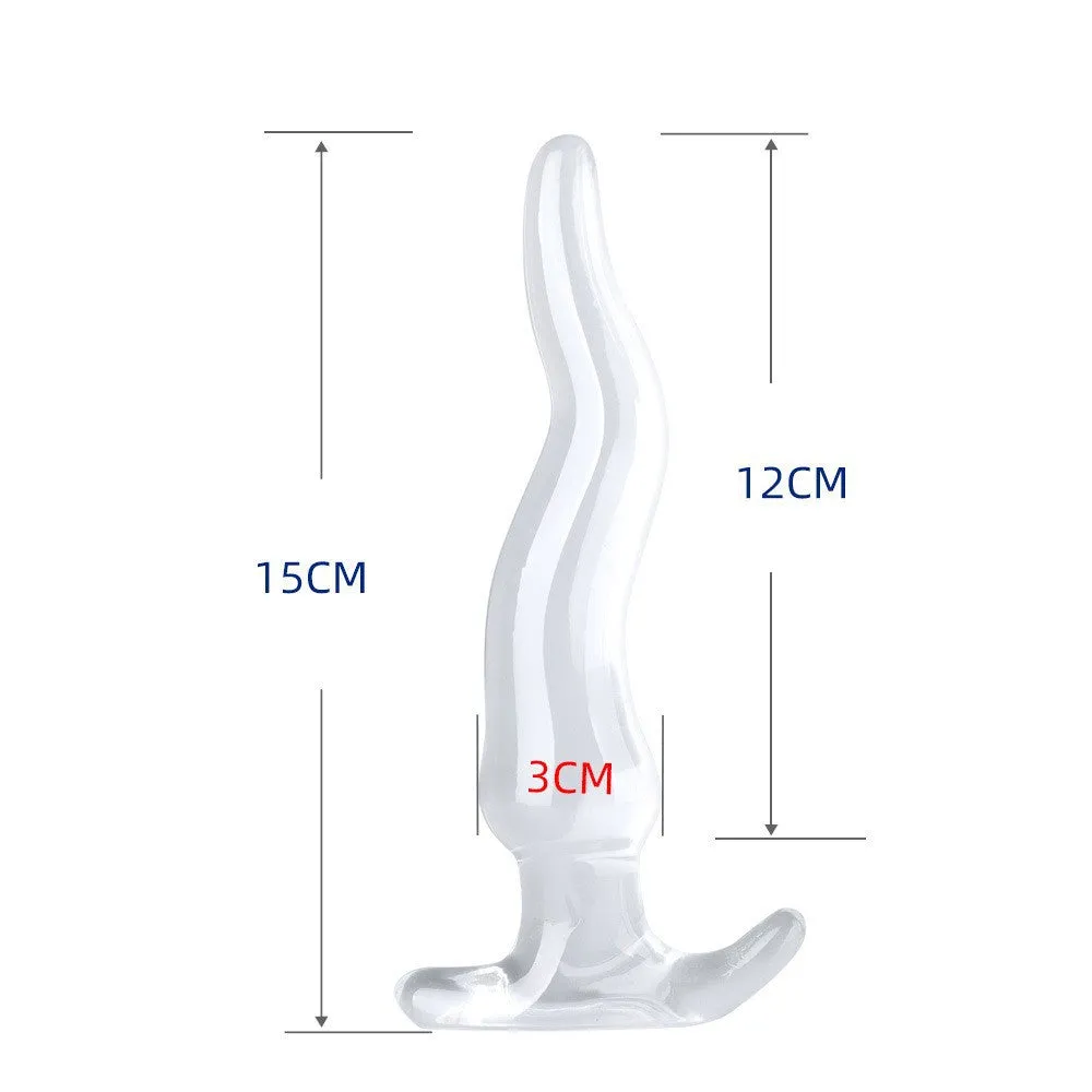 Jelly Anal Dildo Butt Plug - Crystal Soft Anal Dilator Vaginal Prostate Massager