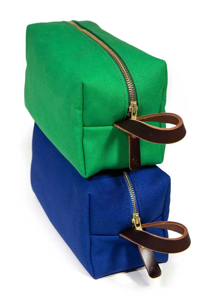 Kelly Green Canvas Travel Kit