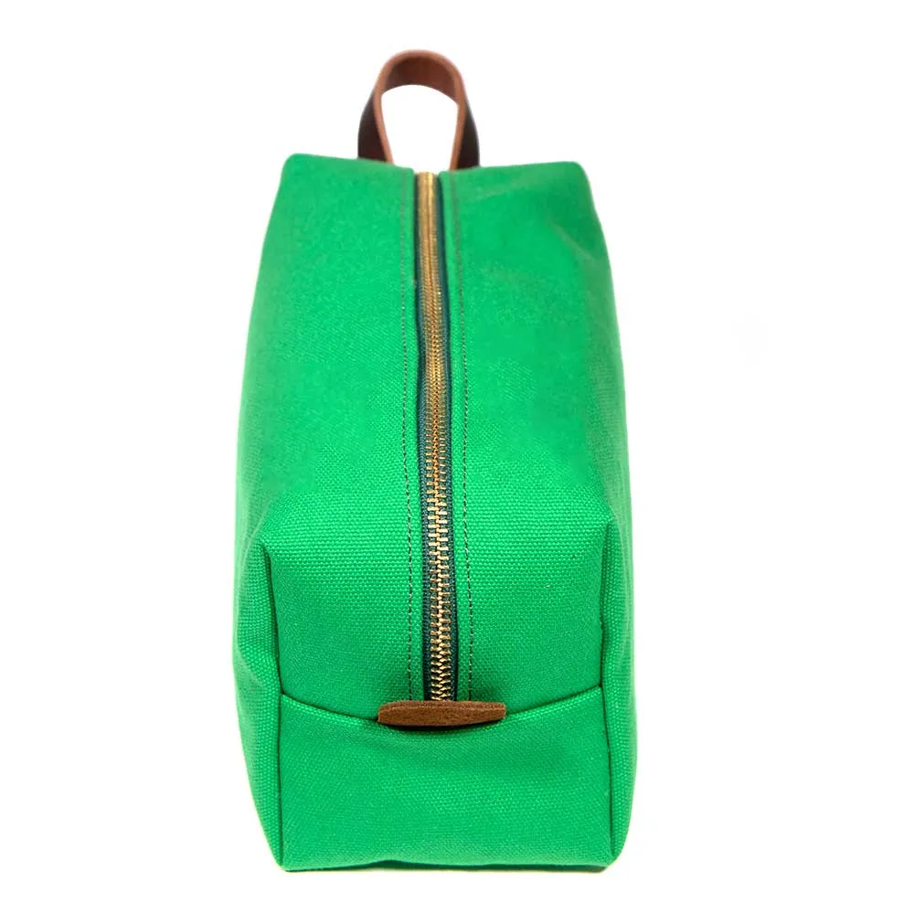 Kelly Green Canvas Travel Kit