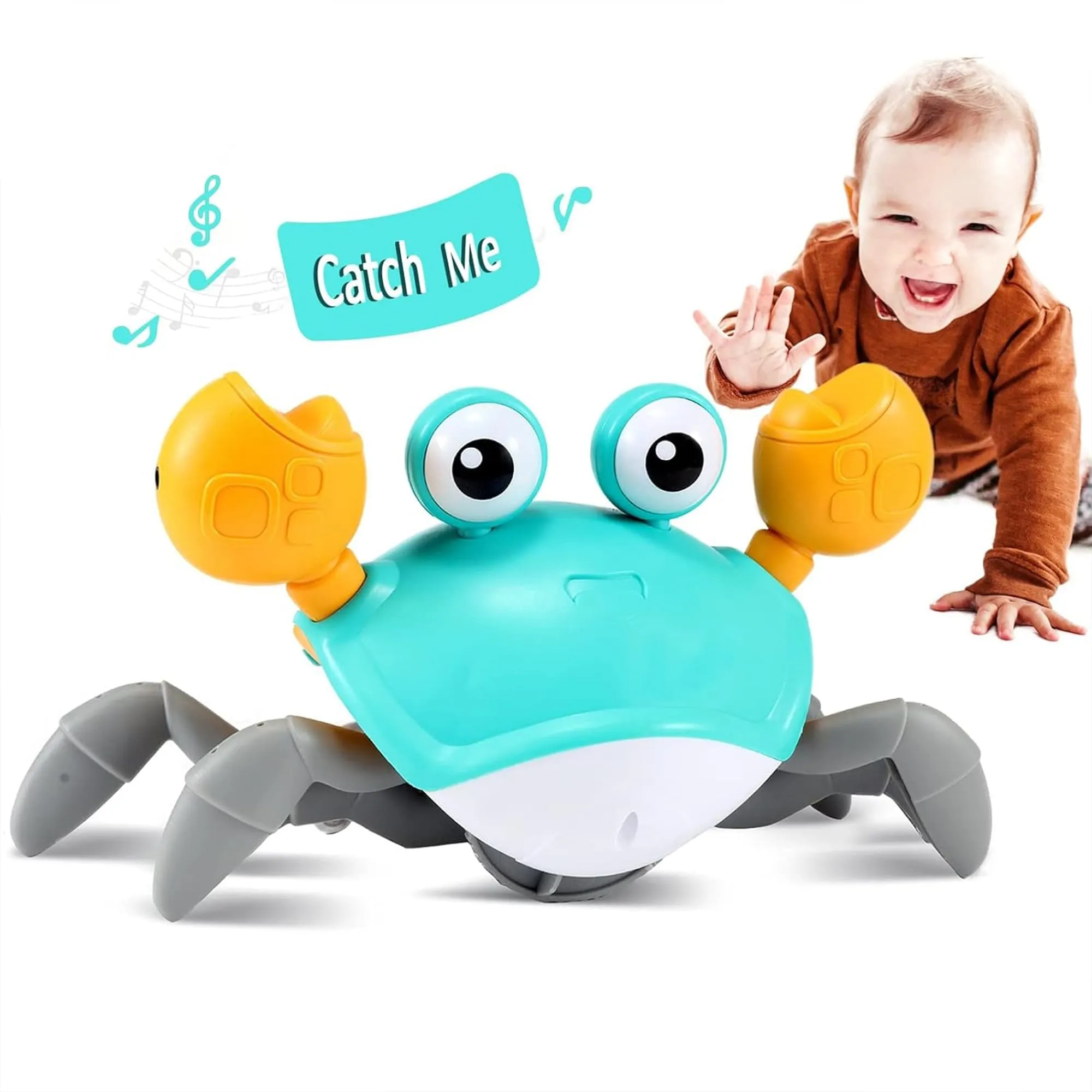 Kidology Baby Toys Musical Activity Cube Toy for Kids | Preschool Early Development Educational Interactive Musical Activity Shape Game for Baby and Toddlers Toys (Green Crab)