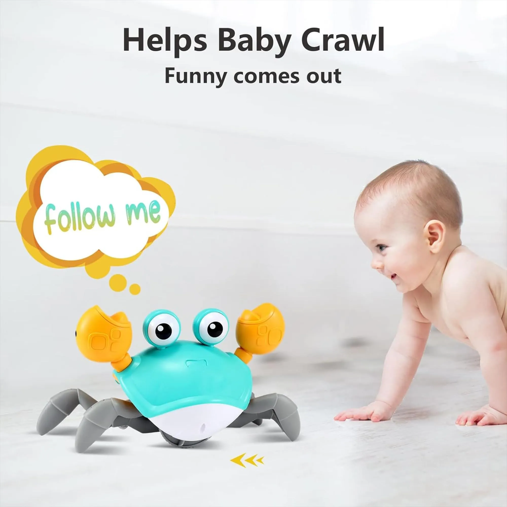 Kidology Baby Toys Musical Activity Cube Toy for Kids | Preschool Early Development Educational Interactive Musical Activity Shape Game for Baby and Toddlers Toys (Green Crab)