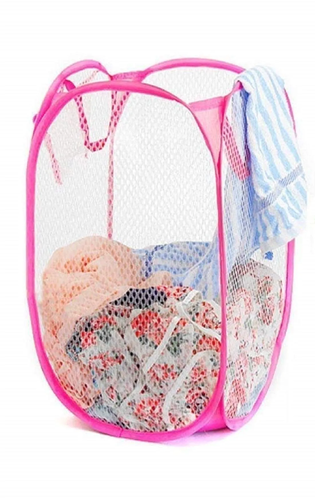Kuber Industries Nylon 4 Piece Mesh Laundry Basket, 30Ltr (Multi)-CTKTC26024