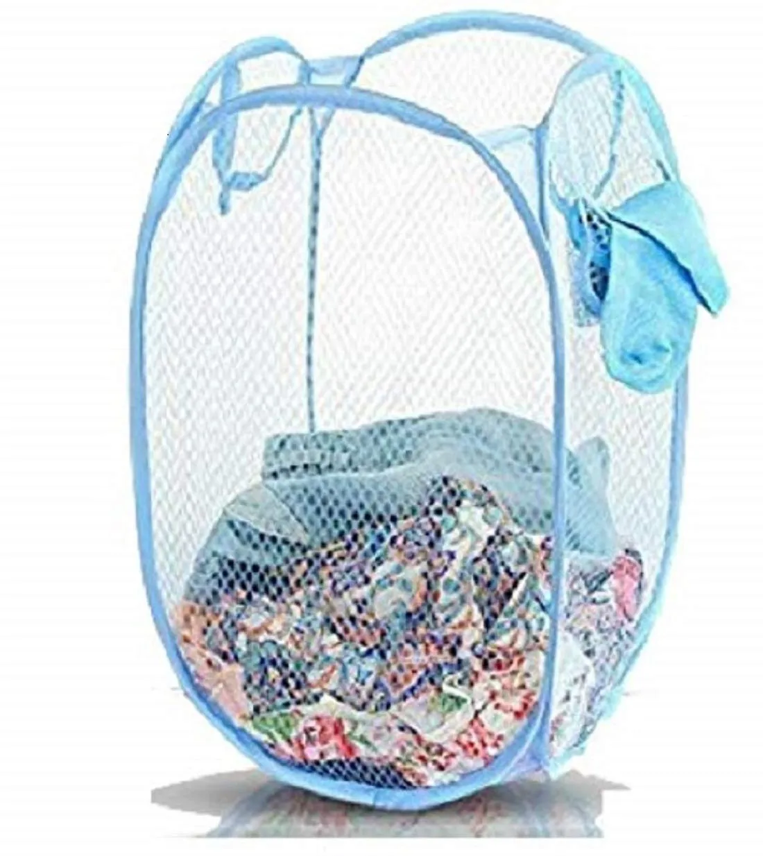 Kuber Industries Nylon 4 Piece Mesh Laundry Basket, 30Ltr (Multi)-CTKTC26024