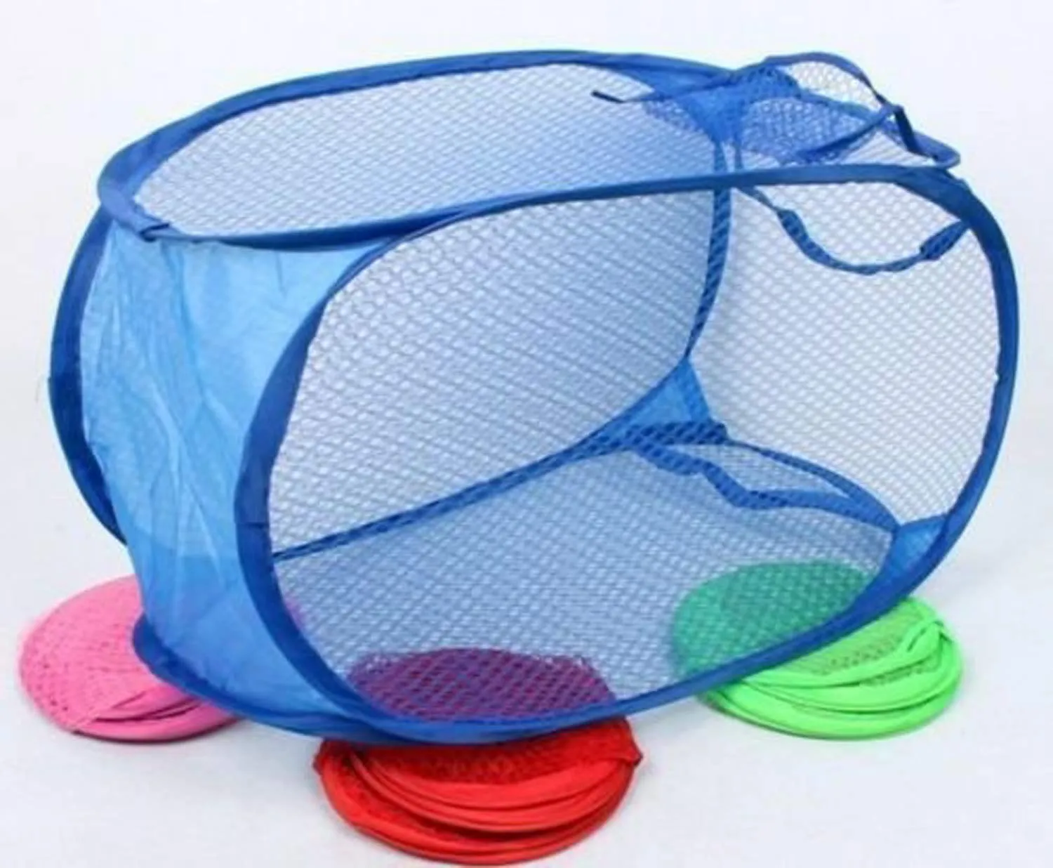 Kuber Industries Nylon Mesh Laundry Basket (CTKTC1478), Multi, Standard