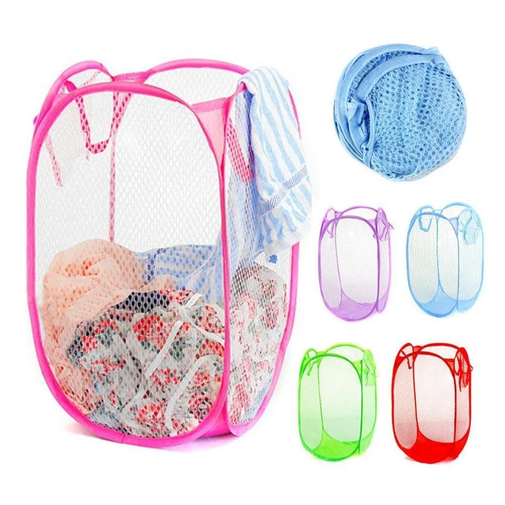 Kuber Industries Nylon Mesh Laundry Basket (CTKTC1478), Multi, Standard