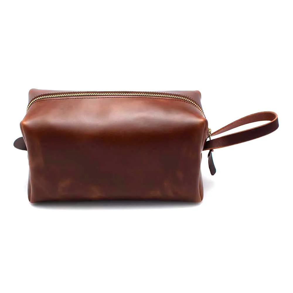 Leather Travel Kit- Waxy Brown