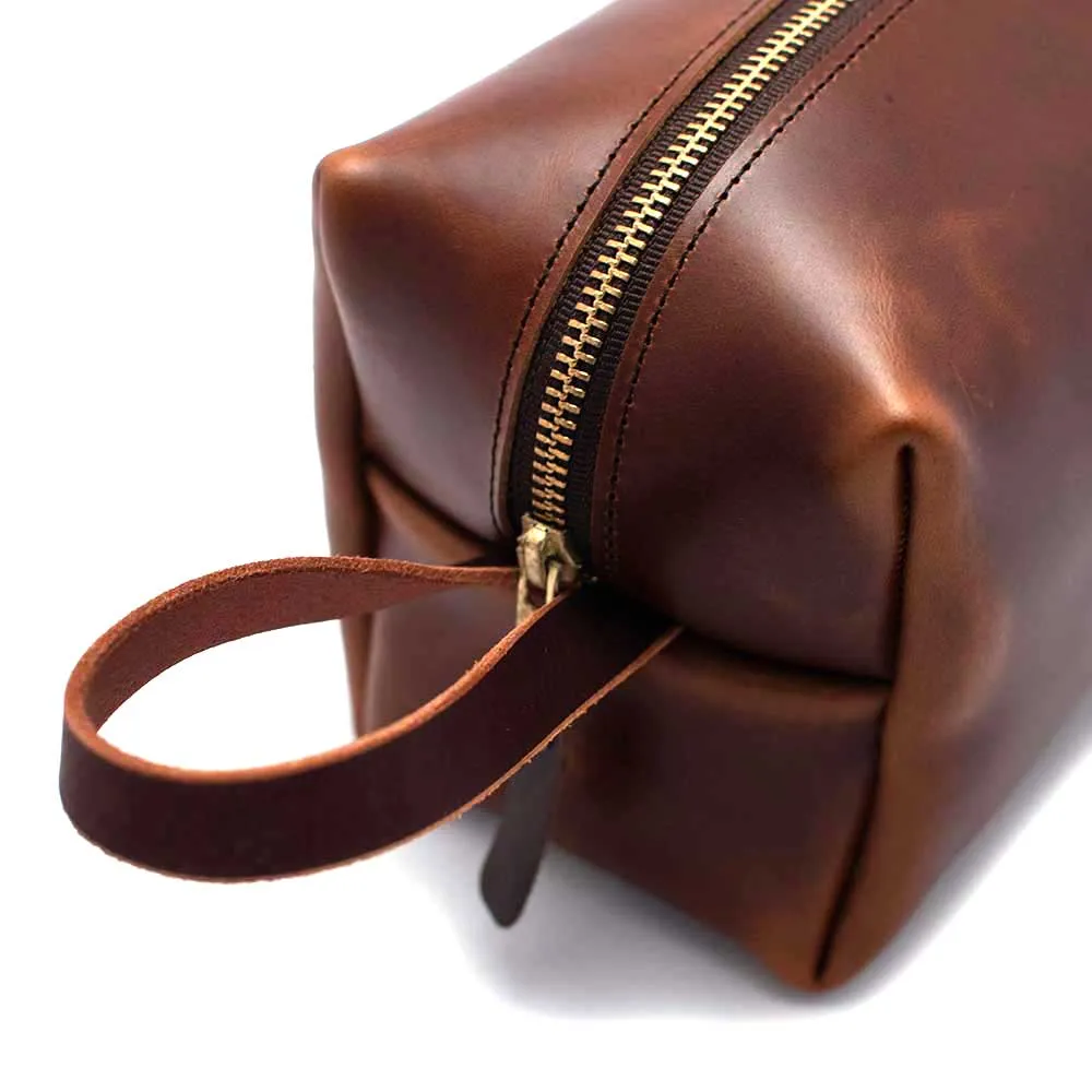 Leather Travel Kit- Waxy Brown
