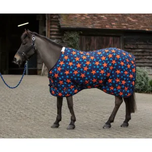 Mark Todd Medium Weight Pony Stable Rug Navy/Orange stars