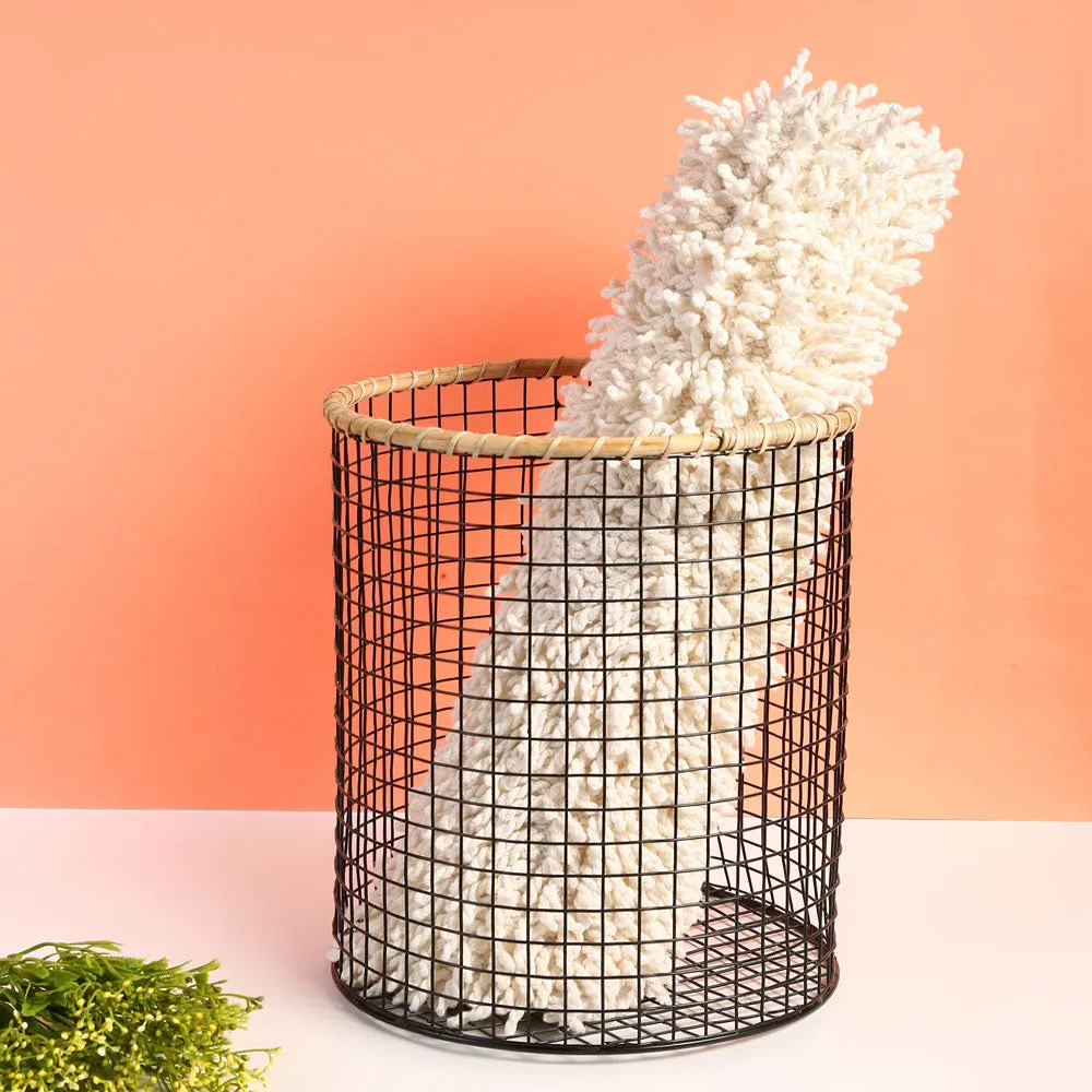 MESH CANE STORAGE BASKET ROUND