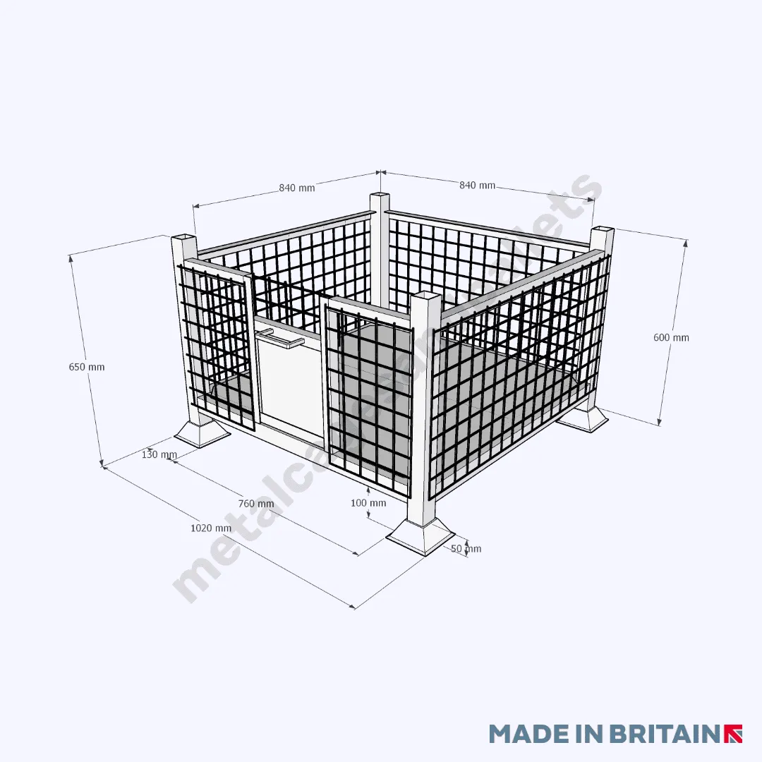 Mesh Stillage with Hatch Door