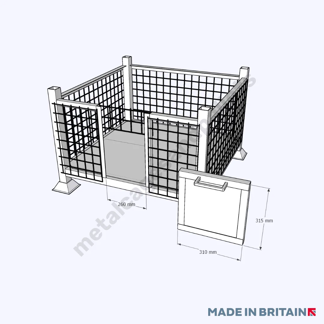 Mesh Stillage with Hatch Door