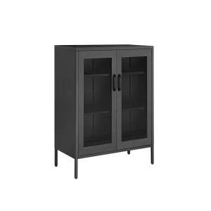 Metal Storage Cabinet with Mesh Doors