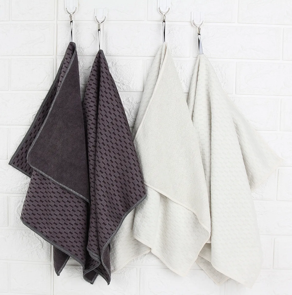 Microfiber Dish Towels, Set of 2, Charcoal
