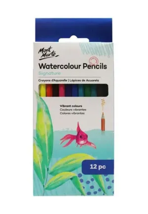 MONT MARTE SIGNATURE WATERCOLOUR PENCILS 12PCS/PACK