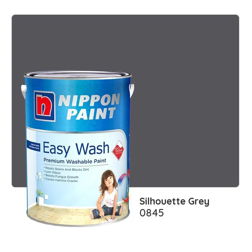 Nippon Paint Easy Wash with Teflonª 0845 (Silhouette Grey)