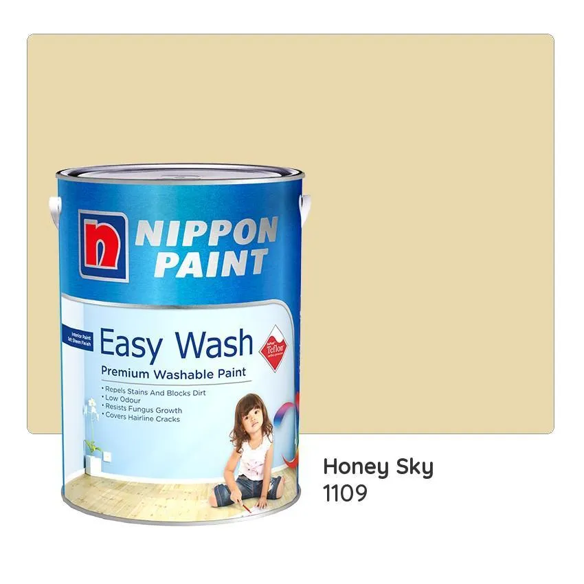 Nippon Paint Easy Wash with Teflonª 1109 (Honey Sky)