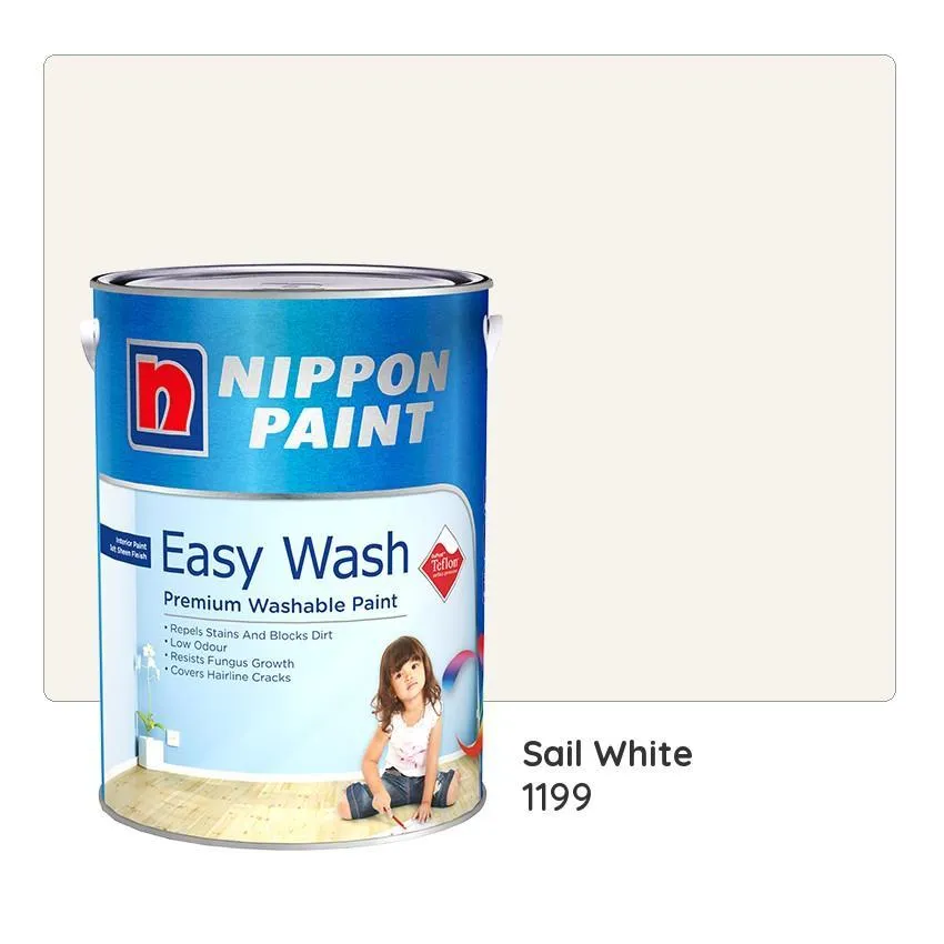 Nippon Paint Easy Wash with Teflonª 1199 (Sail White)