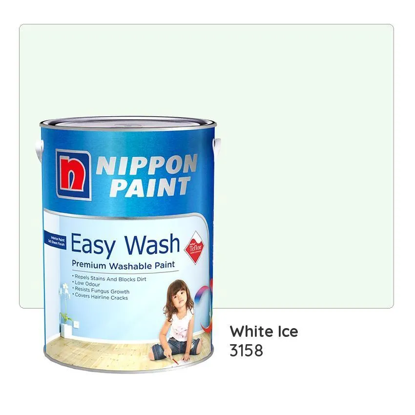 Nippon Paint Easy Wash with Teflonª 3158 (White Ice)